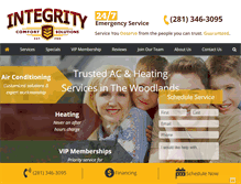 Tablet Screenshot of integrityair.com